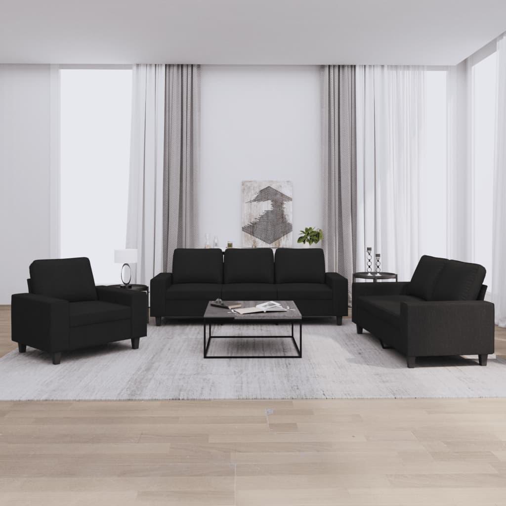 3 personers sofa stof sort