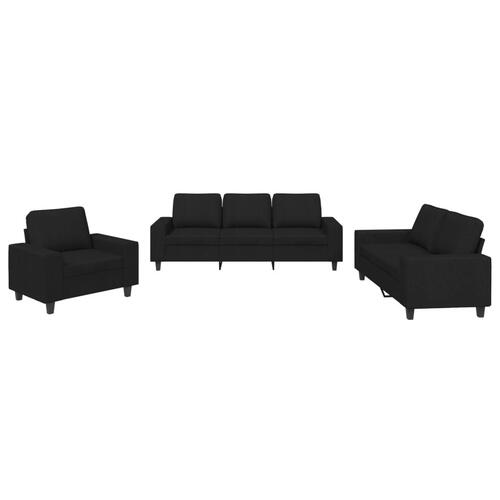 3 personers sofa stof sort