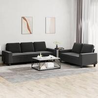 2 personers sofa stof sort