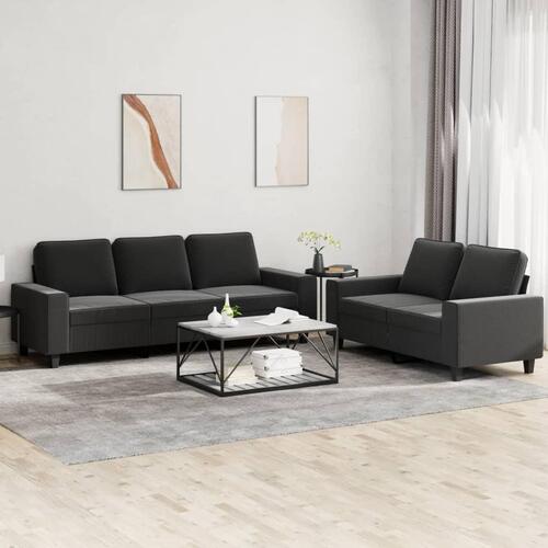 2 personers sofa stof sort