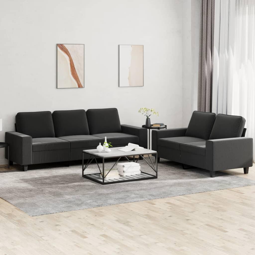 2 personers sofa stof sort