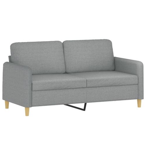 2 personers sofa med hynder stof lysegrå