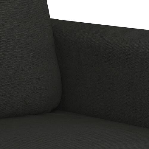 2 personers sofa med hynder stof sort
