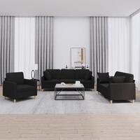 3 personers sofa med puder stof sort