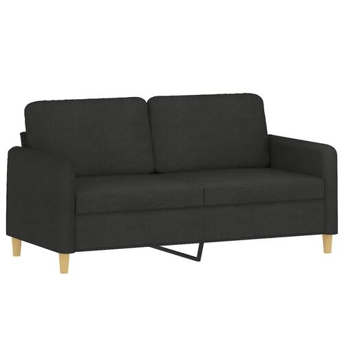 2 personers sofa med puder stof sort