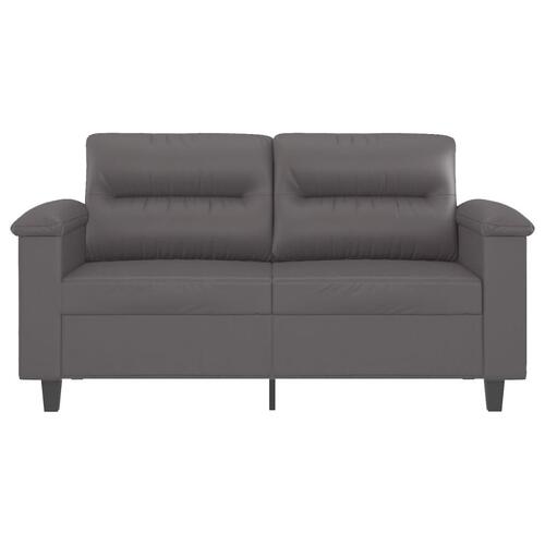 2-personers sofa 120 cm kunstlæder grå