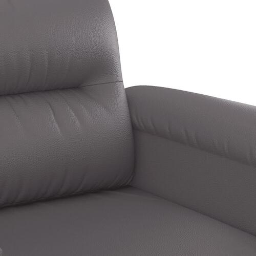 2-personers sofa 120 cm kunstlæder grå