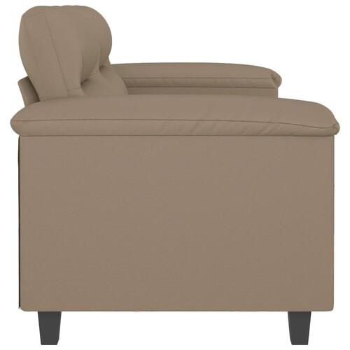 2-personers sofa 120 cm kunstlæder cappuccino
