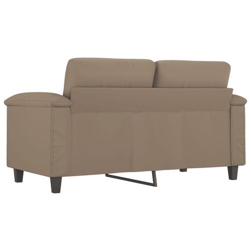 2-personers sofa 120 cm kunstlæder cappuccino