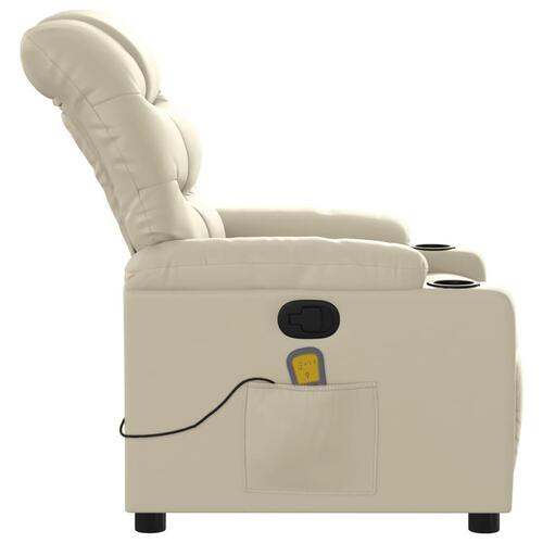 Massagestol kunstlæder cremefarvet