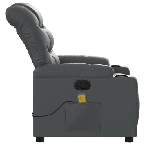 Massagestol kunstlæder grå