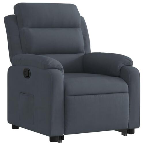 Løftestol velour mørkegrå