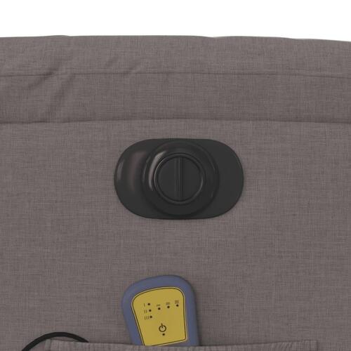 Elektrisk massagestol med løftefunktion stof gråbrun