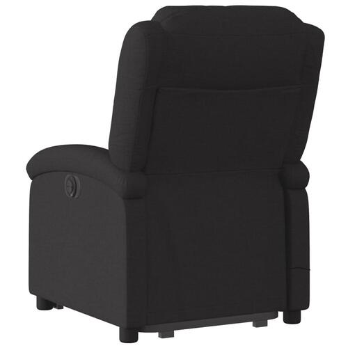 Løftestol med massage stof sort