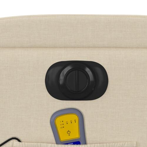 Elektrisk massagestol med løftefunktion cremefarvet