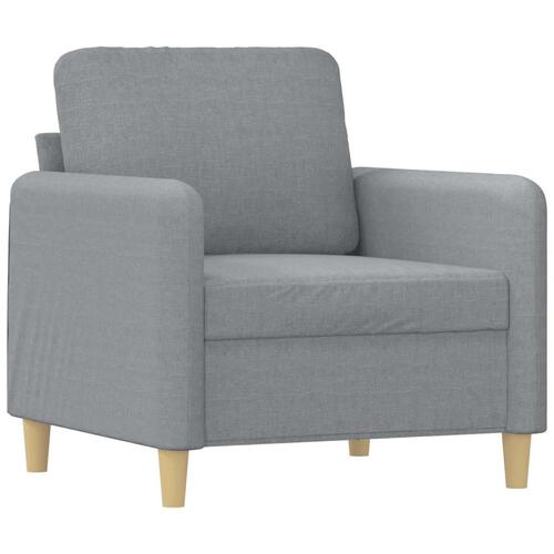3 personers sofa med puder stof lysegrå