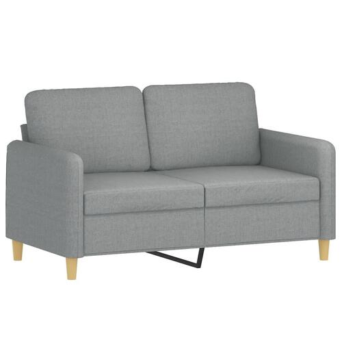 3 personers sofa med puder stof lysegrå