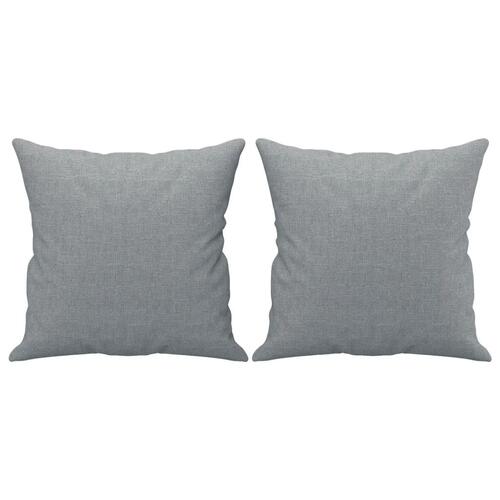 3 personers sofa med puder stof lysegrå