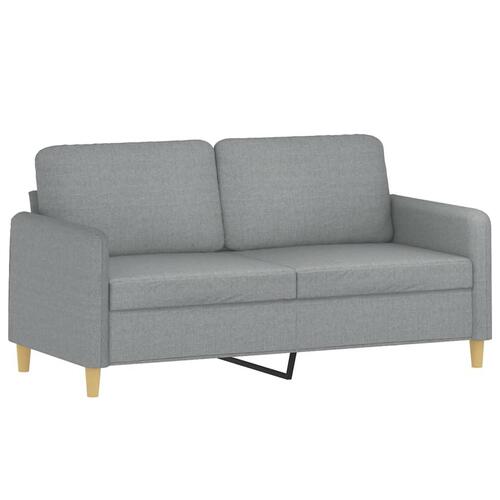 2 personers sofa med puder stof lysegrå