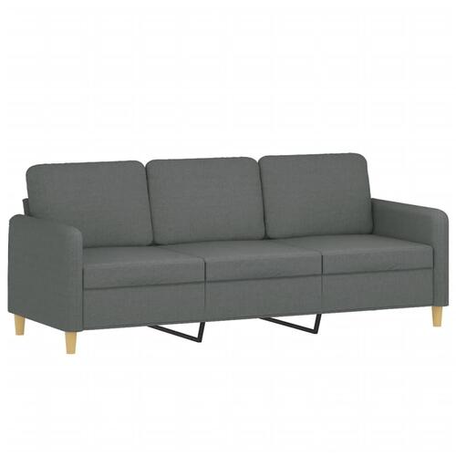 2 personers sofa med puder stof mørkegrå