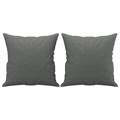 2 personers sofa med puder stof mørkegrå