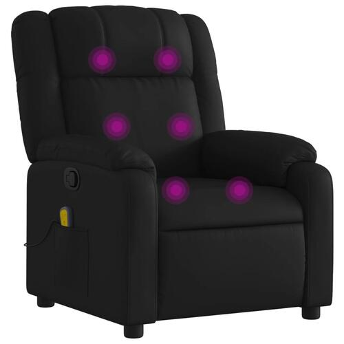 Massagestol kunstlæder sort