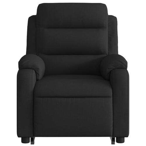 Løftestol med massage stof sort