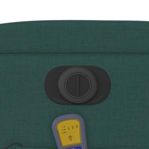 Elektrisk massagestol med løftefunktion stof mørkegrøn