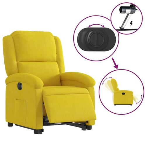 Løftestol velour gul
