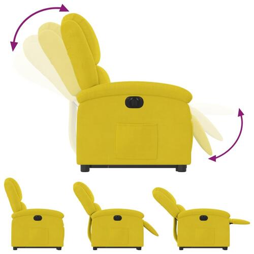 Løftestol velour gul