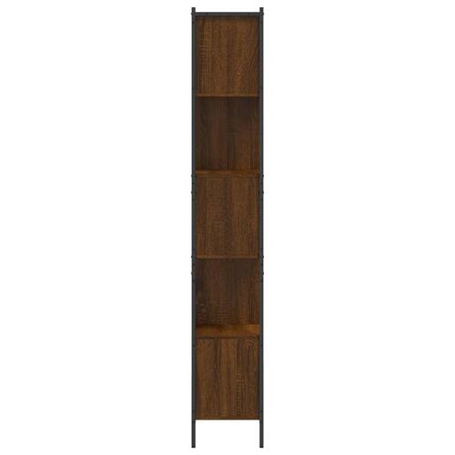 Bogreol 72x28x172 cm konstrueret træ brun egetræsfarve