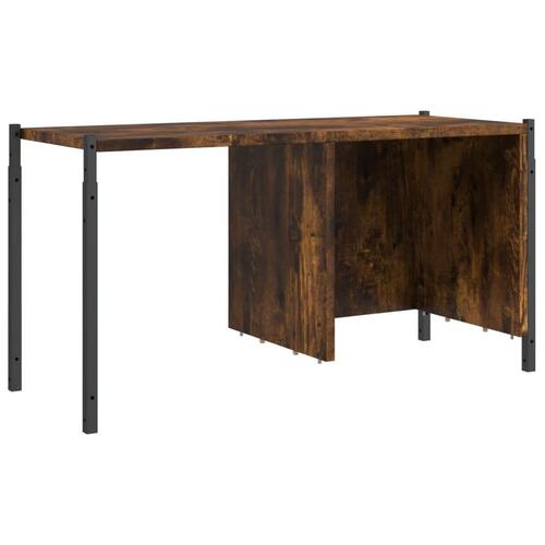 Bogreol 72x28x172 cm konstrueret træ røget egetræsfarve