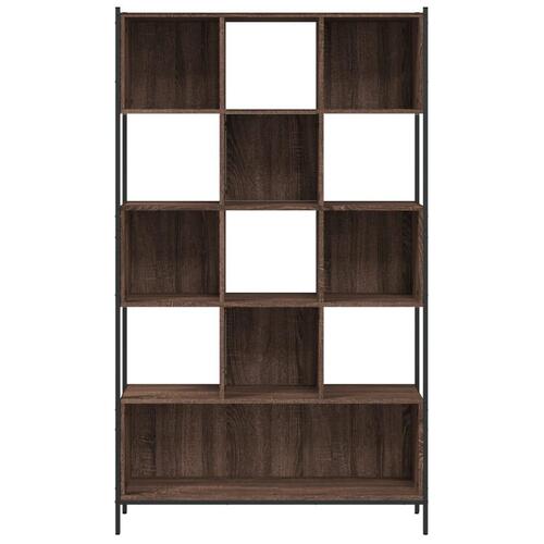Bogreol 102x28x172 cm konstrueret træ brun egetræsfarve