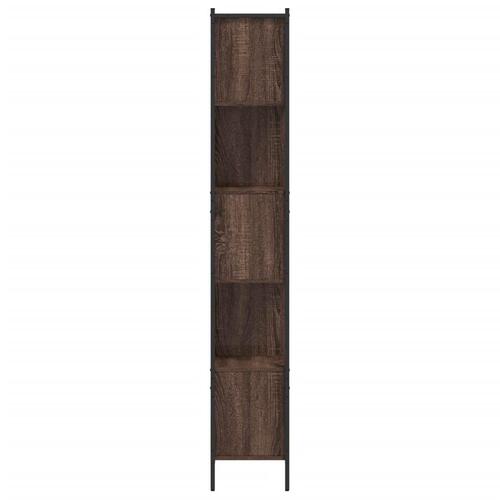 Bogreol 102x28x172 cm konstrueret træ brun egetræsfarve