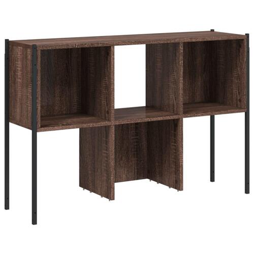 Bogreol 102x28x172 cm konstrueret træ brun egetræsfarve