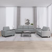 3 personers sofa stof lysegrå