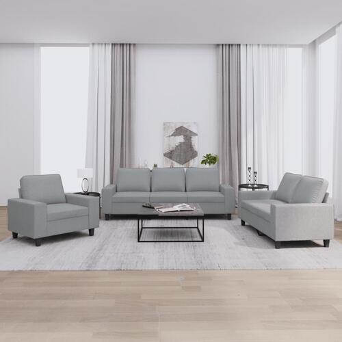 3 personers sofa stof lysegrå