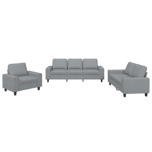 3 personers sofa stof lysegrå