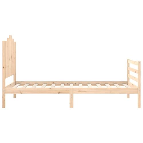 Sengeramme med sengegavl 100x200 cm massivt træ