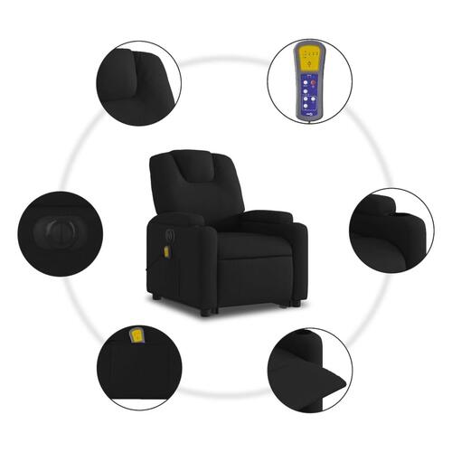 Elektrisk massagestol med løftefunktion stof sort