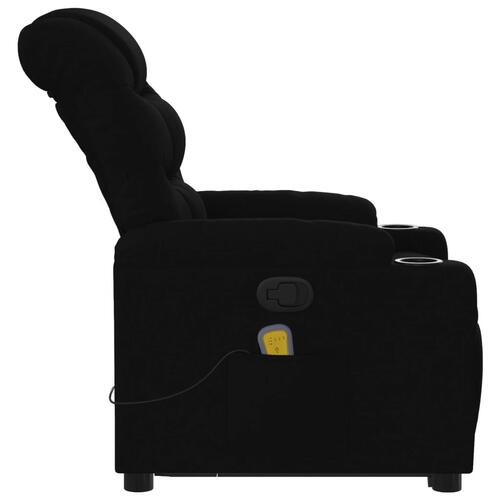 Løftestol med massage stof sort