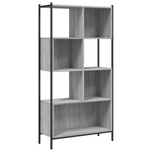 Bogreol 72x28x172 cm konstrueret træ grå sonoma-eg