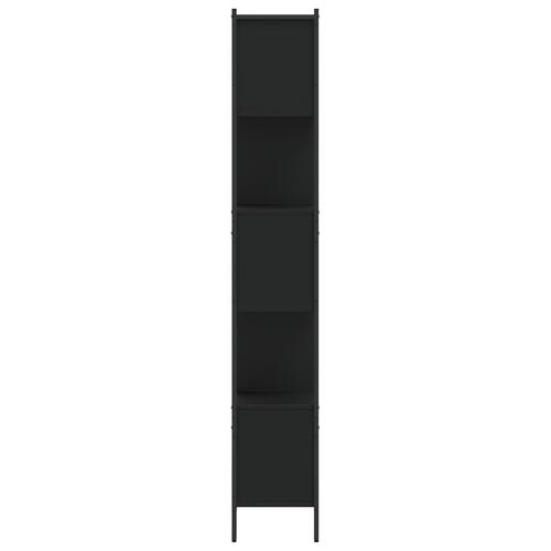 Bogreol 102x28x172 cm konstrueret træ sort
