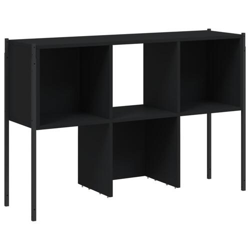 Bogreol 102x28x172 cm konstrueret træ sort
