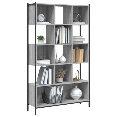 Bogreol 102x28x172 cm konstrueret træ grå sonoma-eg