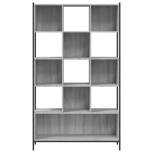 Bogreol 102x28x172 cm konstrueret træ grå sonoma-eg