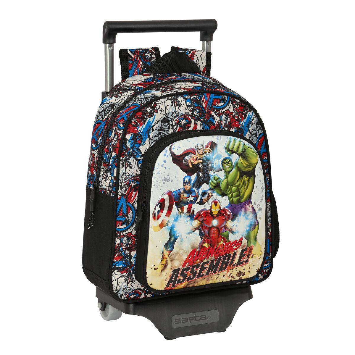 The Avengers skolerygsæk med hjul - Multifarvet 27 × 33 × 10 cm billede
