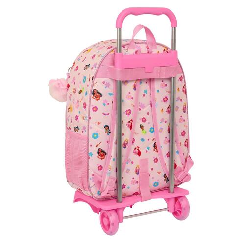 Skolerygsæk med Hjul Disney Princess Summer adventures Pink 33 x 42 x 14 cm