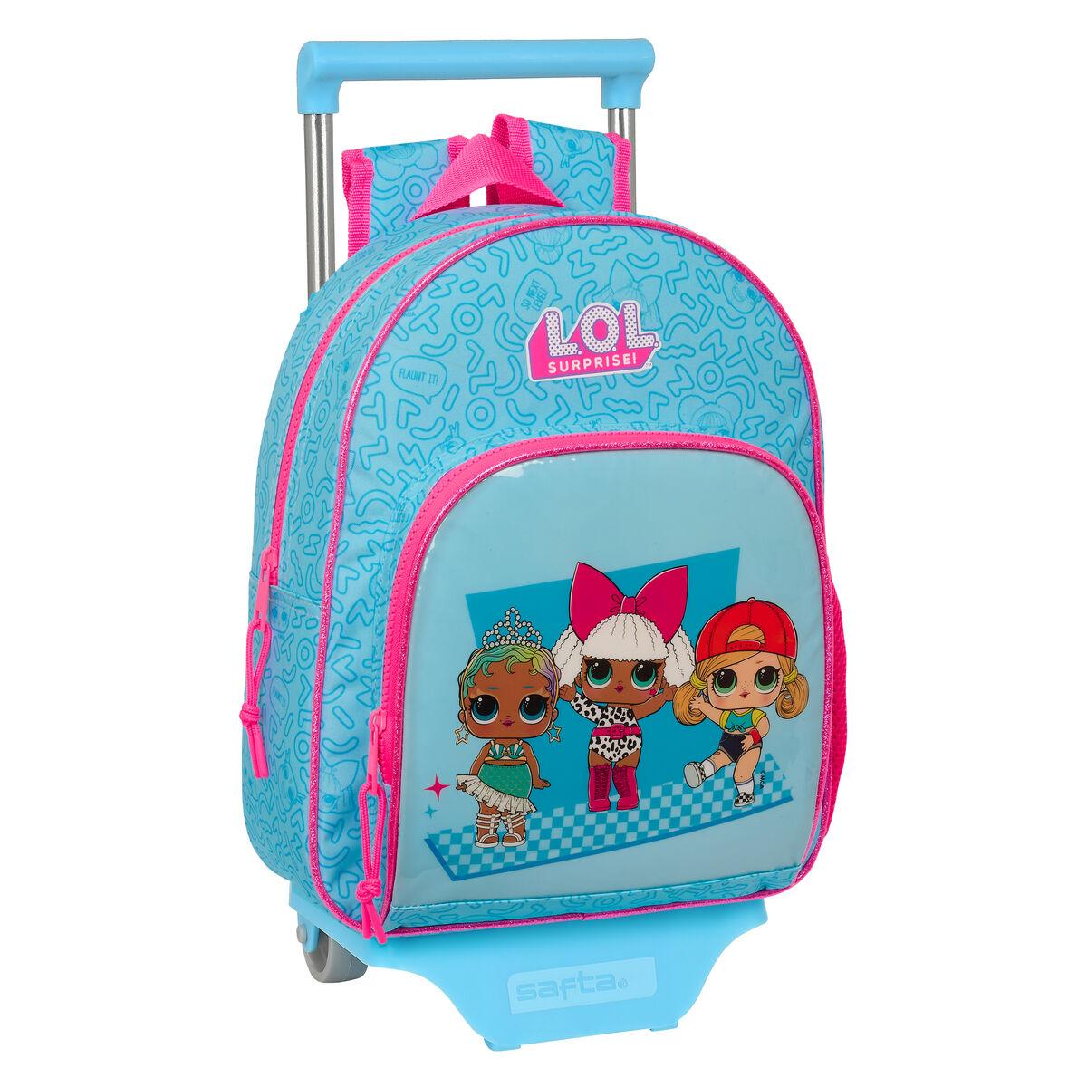 LOL Surprise! Divas skolerygsæk med hjul - blå 28 × 34 × 10 cm billede