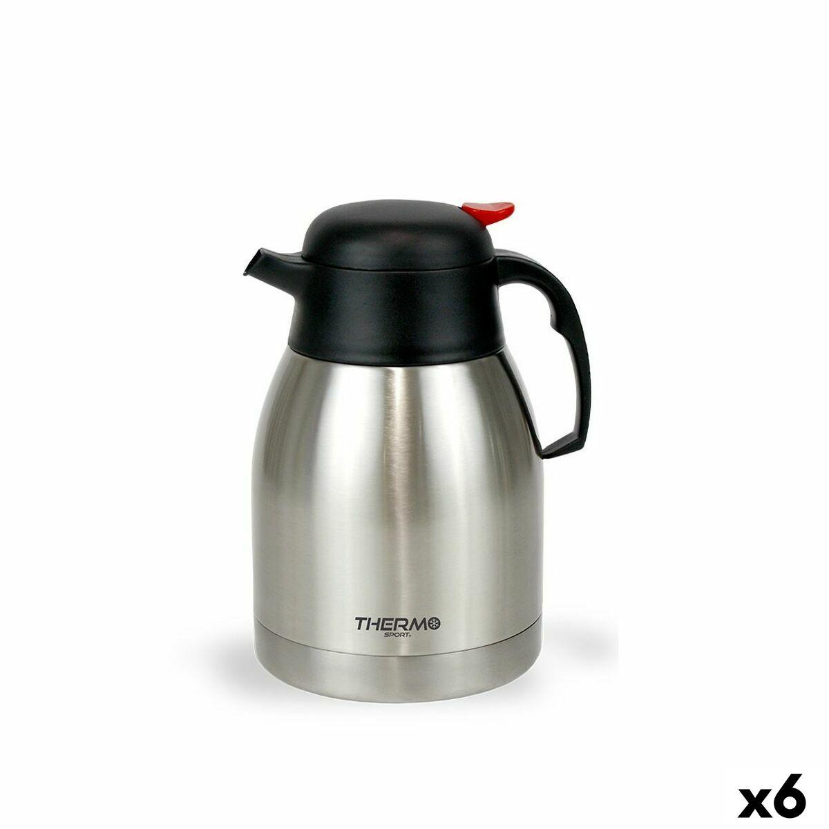 Termokande ThermoSport Knap Rustfrit stål 1,5 L (6 enheder)